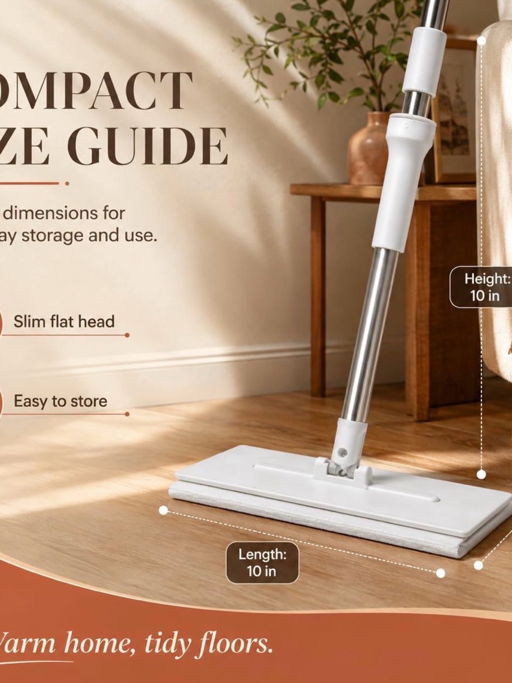 White Floor Spray Mop by